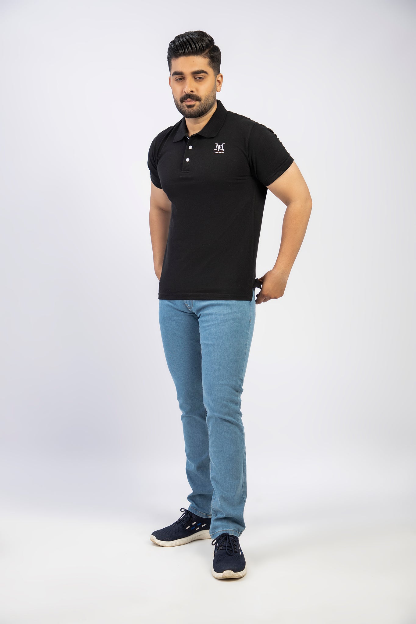 Latest Black Basic Polo Shirt Pakistan