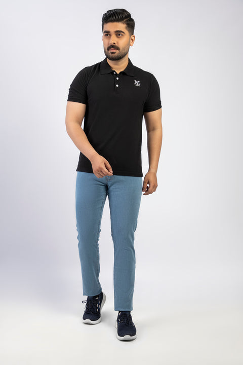 Latest Black Basic Polo Shirt Pakistan