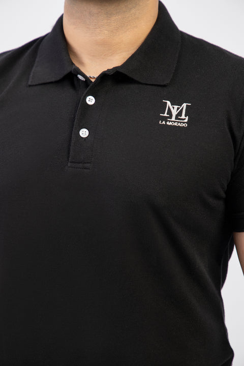 Latest Black Basic Polo Shirt Pakistan