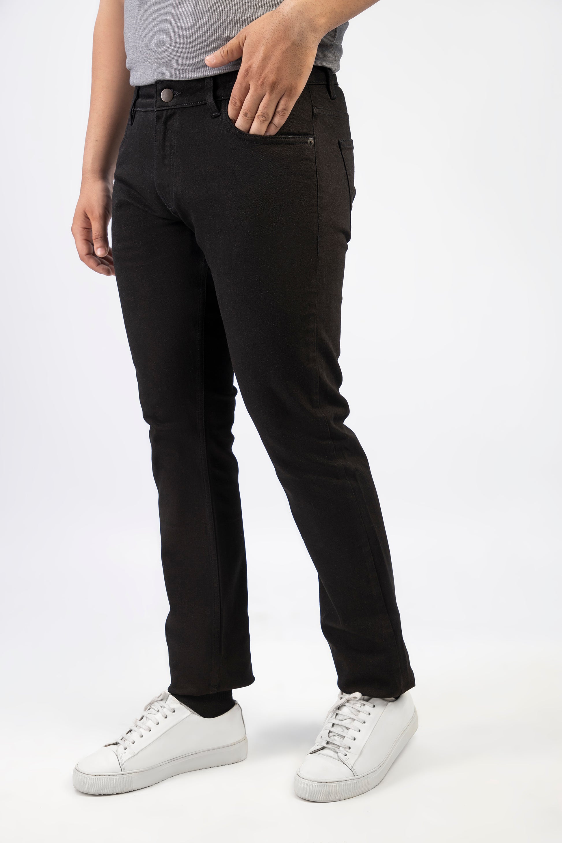Latest Black Denim Jeans-Paint (Stretchable) Pakistan