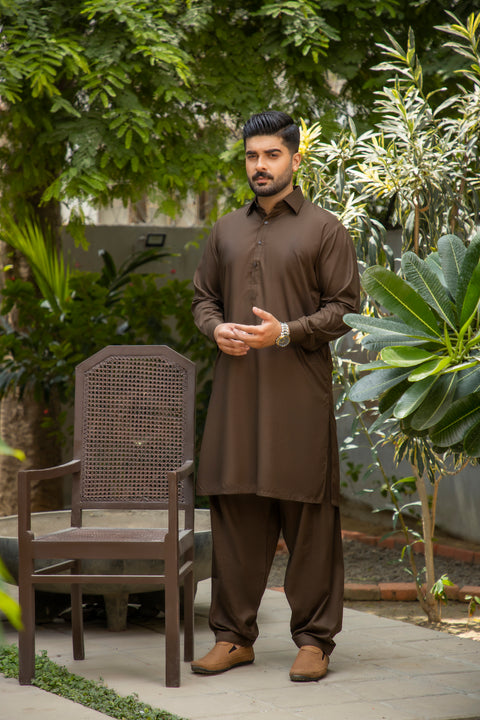 Latest Brown Design Shalwar Kameez Pakistan