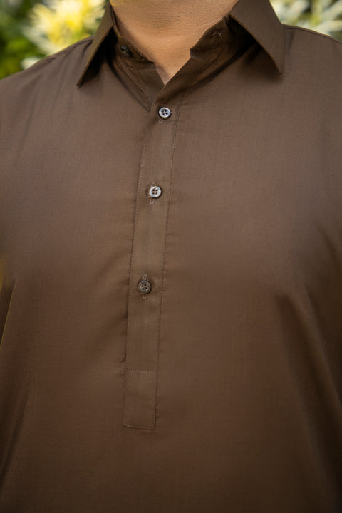 Latest Brown Design Shalwar Kameez Pakistan
