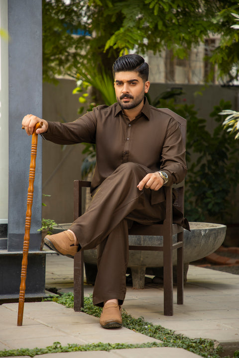 Latest Brown Design Shalwar Kameez Pakistan