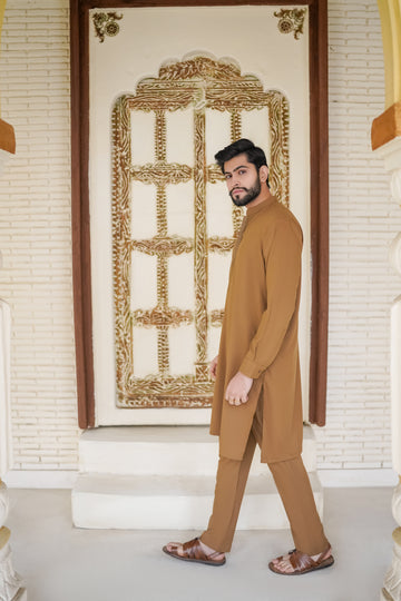 SKF25-003 Desert Brown Kameez Trouser - lamorado