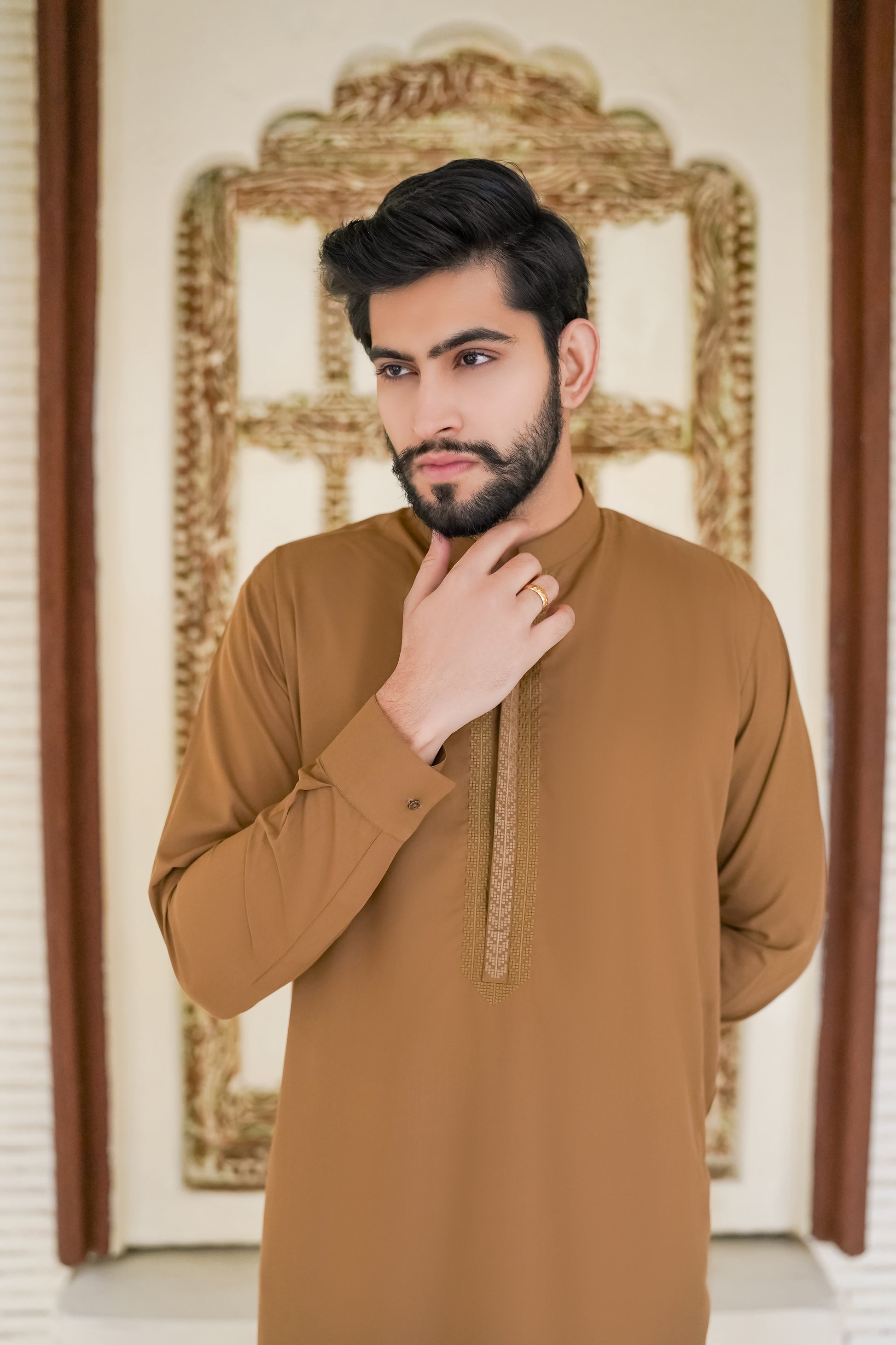 SKF25-003 Desert Brown Kameez Trouser - lamorado