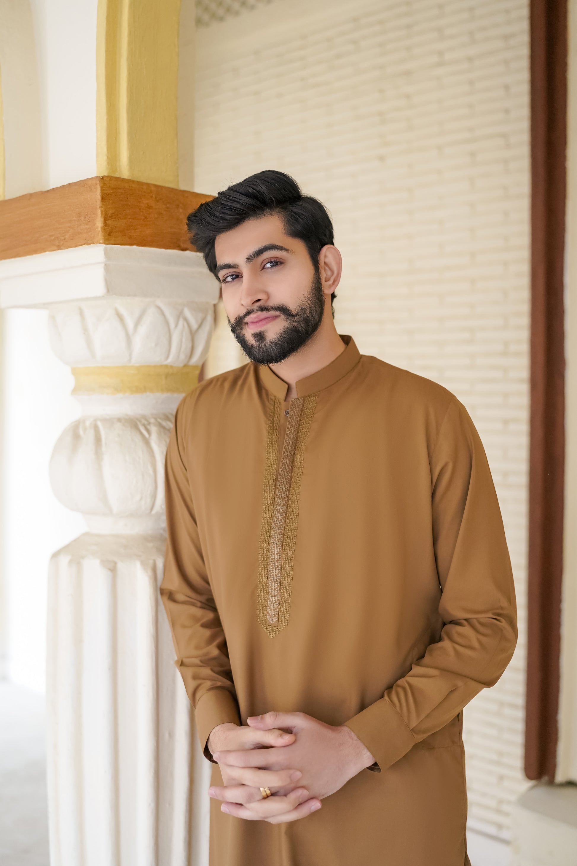 SKF25-003 Desert Brown Kameez Trouser - lamorado