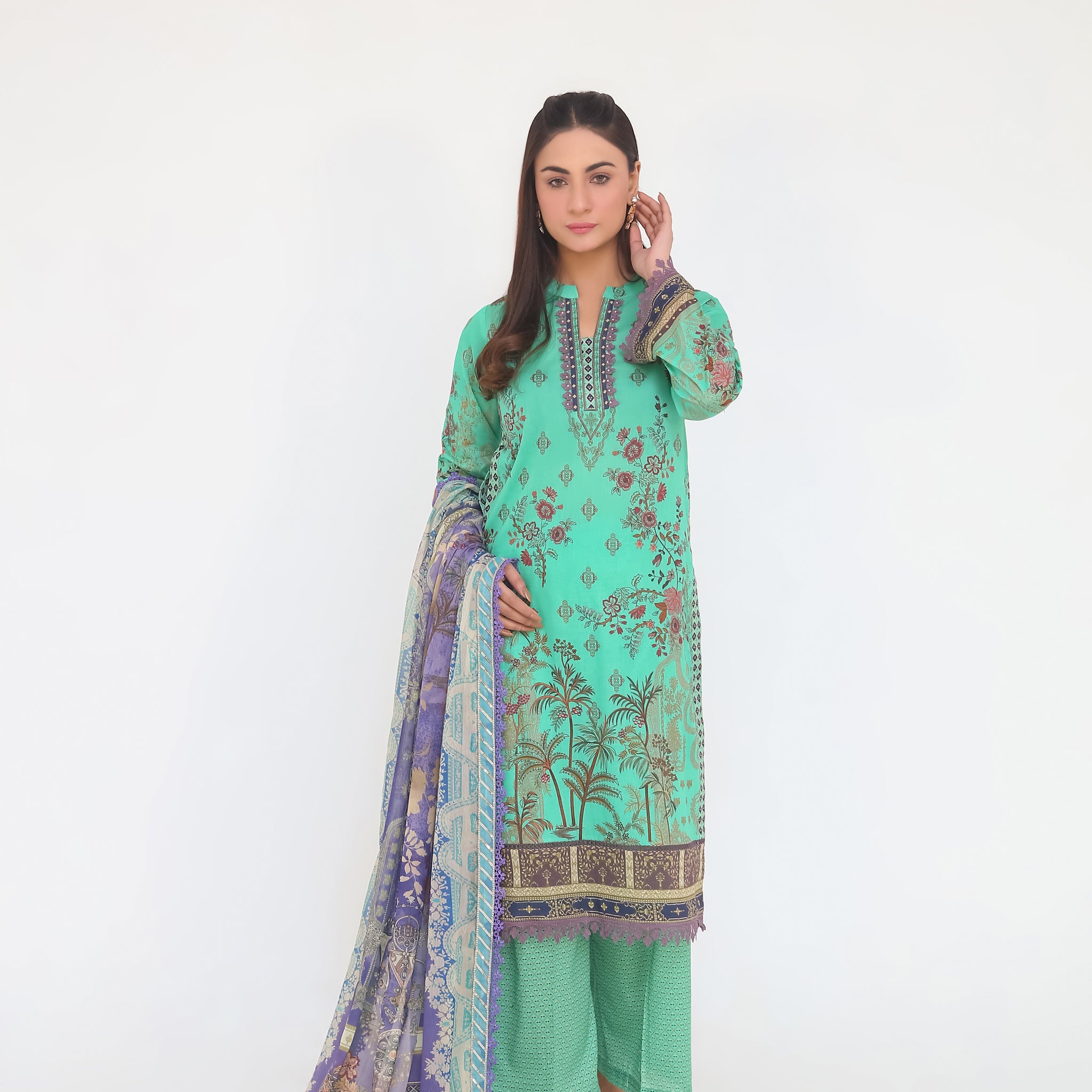 LWSU-25P307 3-Pcs Printed Lawn - lamorado