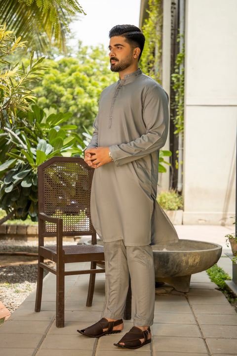 Latest Grey Design Shalwar Kameez Pakistan