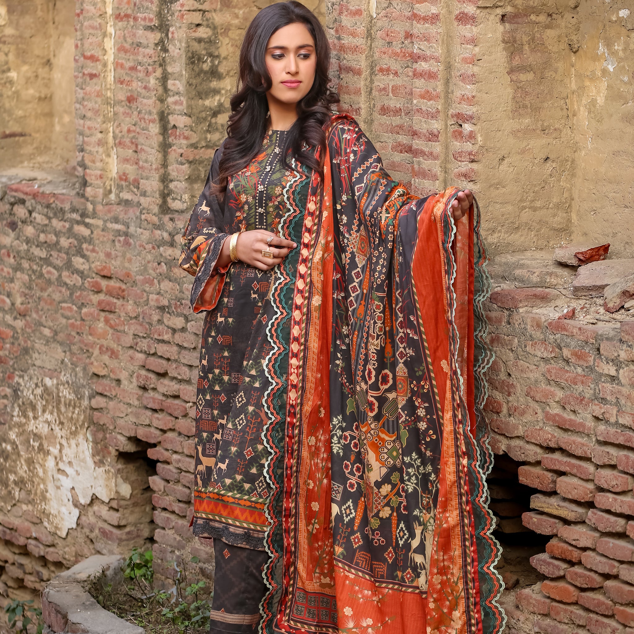 LWSU-25P305 3-Pcs Printed Lawn - lamorado