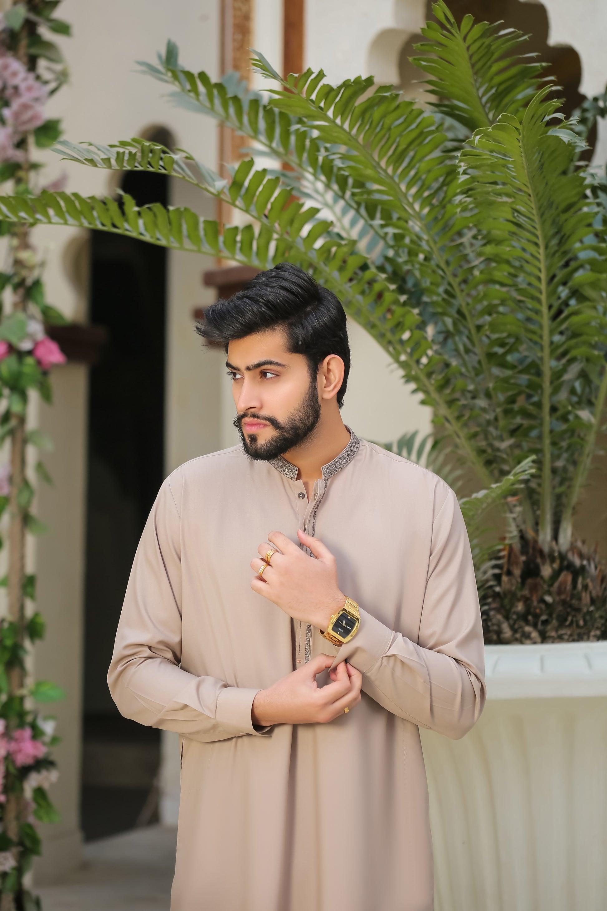 SKF25-005 Ash Gray Kameez Trouser - lamorado