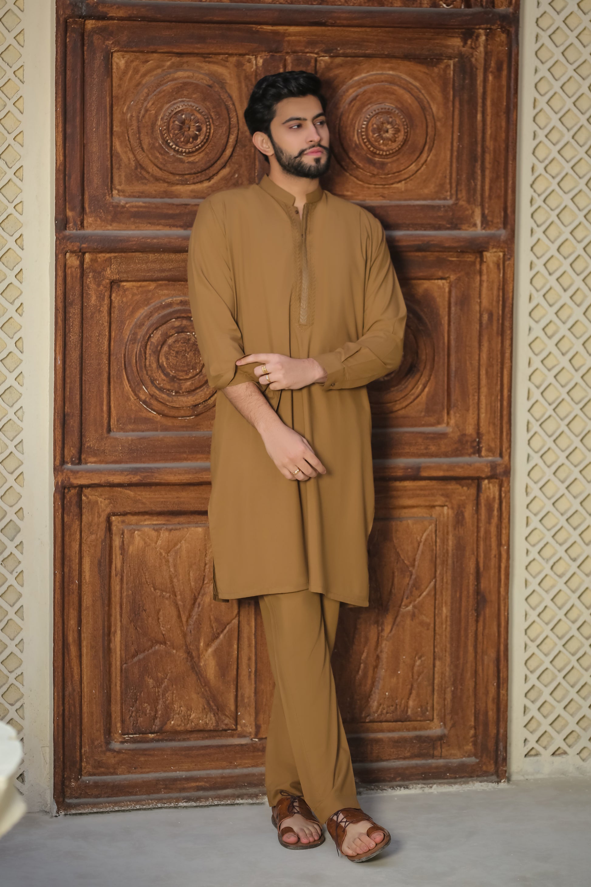 SKF25-003 Desert Brown Kameez Trouser - lamorado