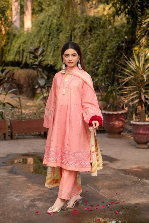 LWSU-25CK303 ChikanKari Peach