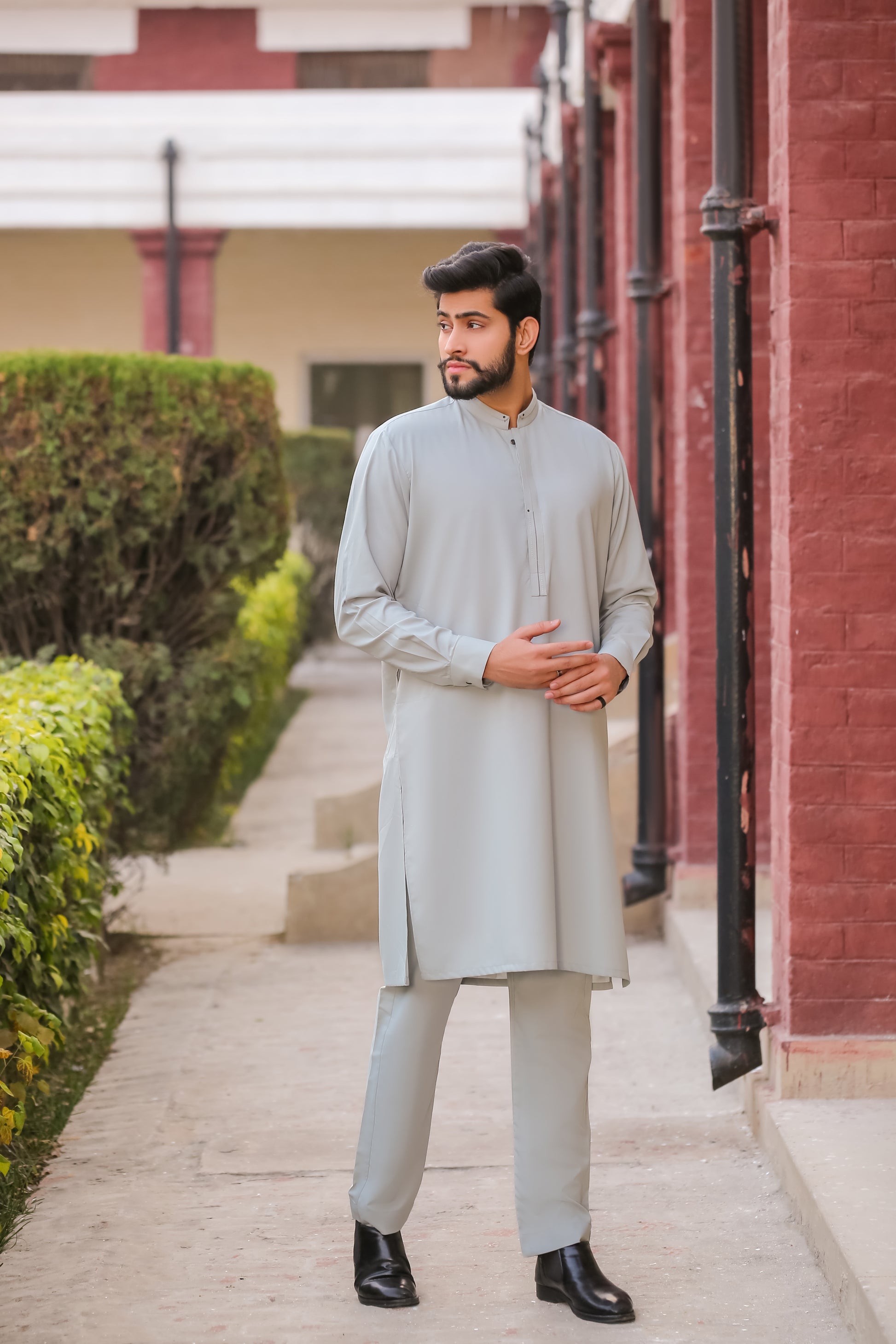 SKF25-006 Ocean Gray Kameez Trouser - lamorado