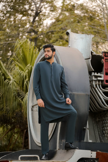 SKF25-004 Teal Kameez Trouser - lamorado