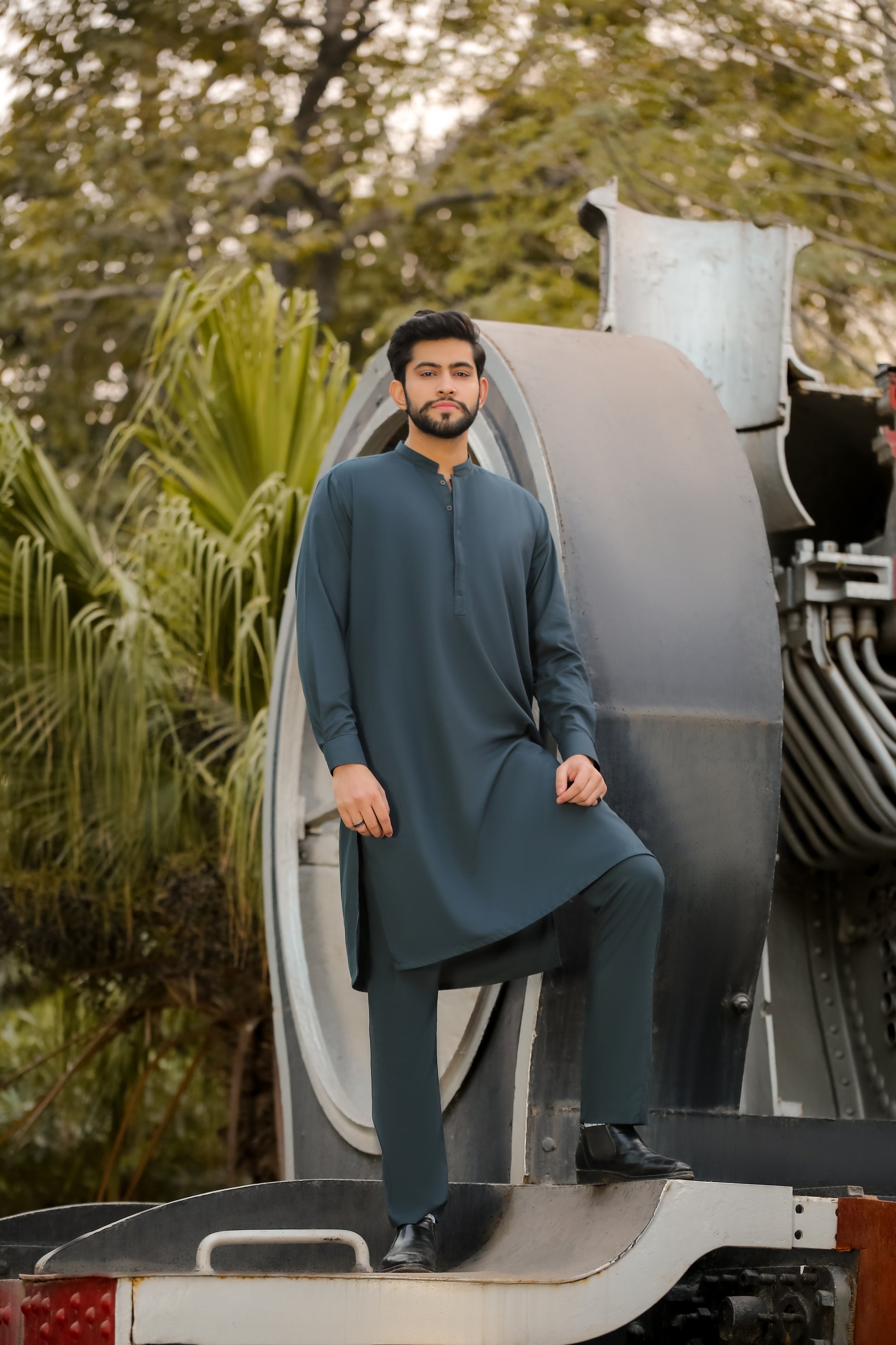 SKF25-004 Teal Kameez Trouser - lamorado