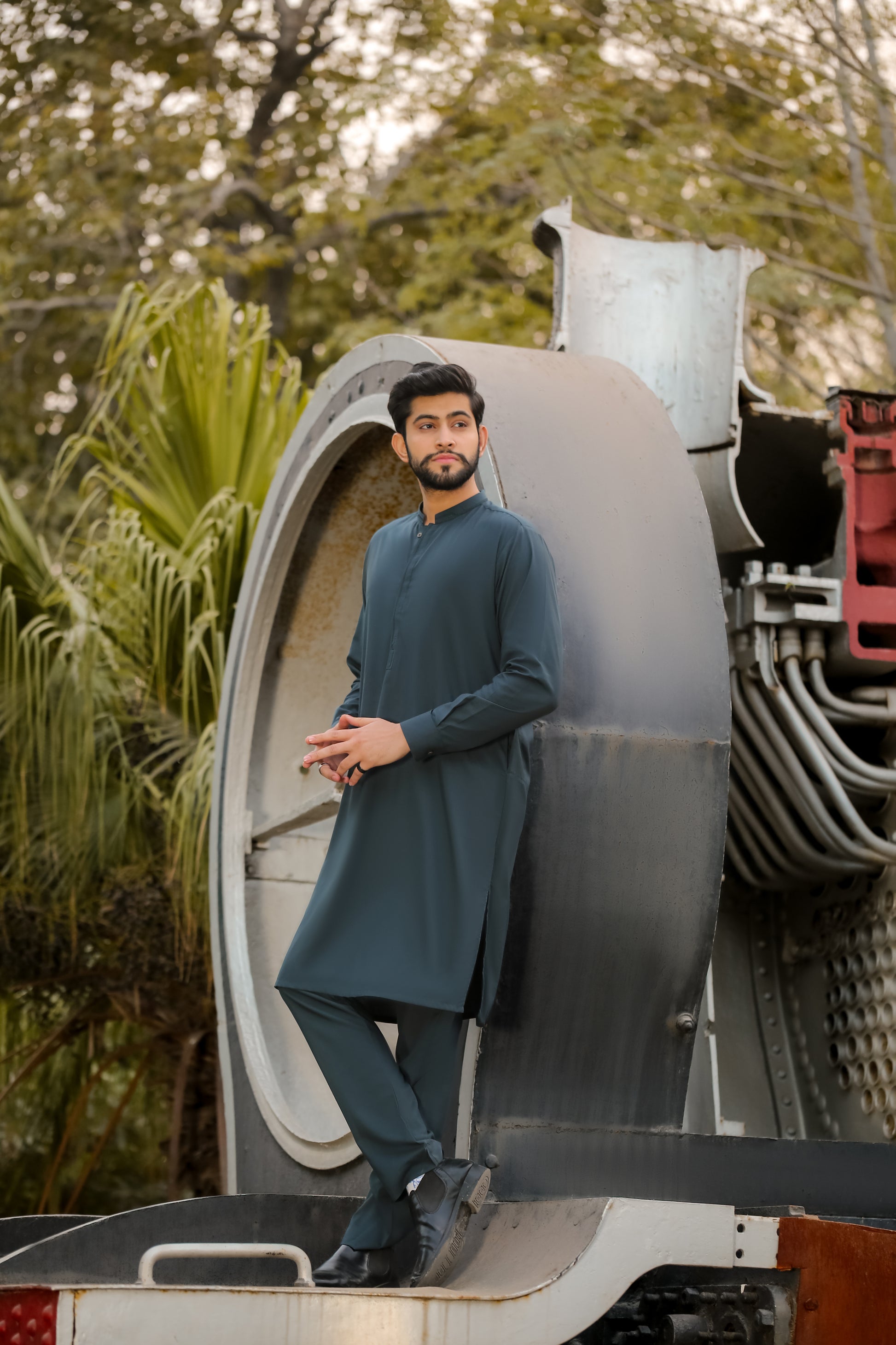 SKF25-004 Teal Kameez Trouser - lamorado