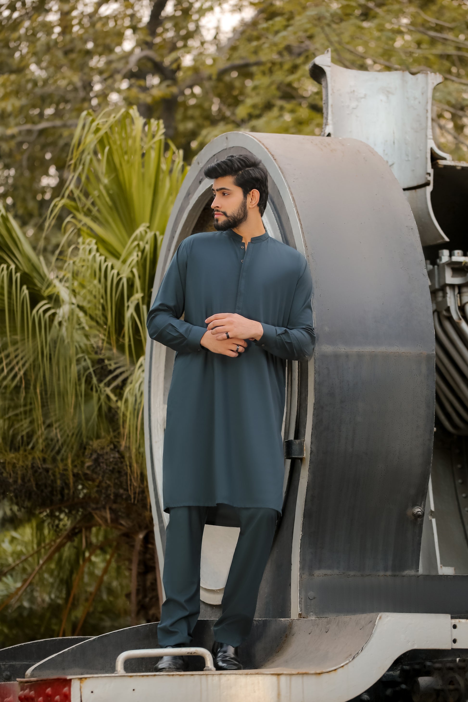 SKF25-004 Teal Kameez Trouser - lamorado