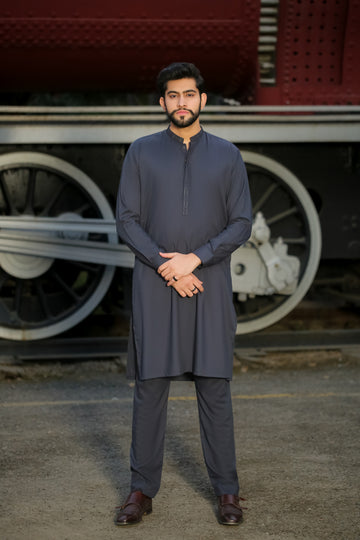 SKF25-001 Dark Navy Kameez Trouser - lamorado