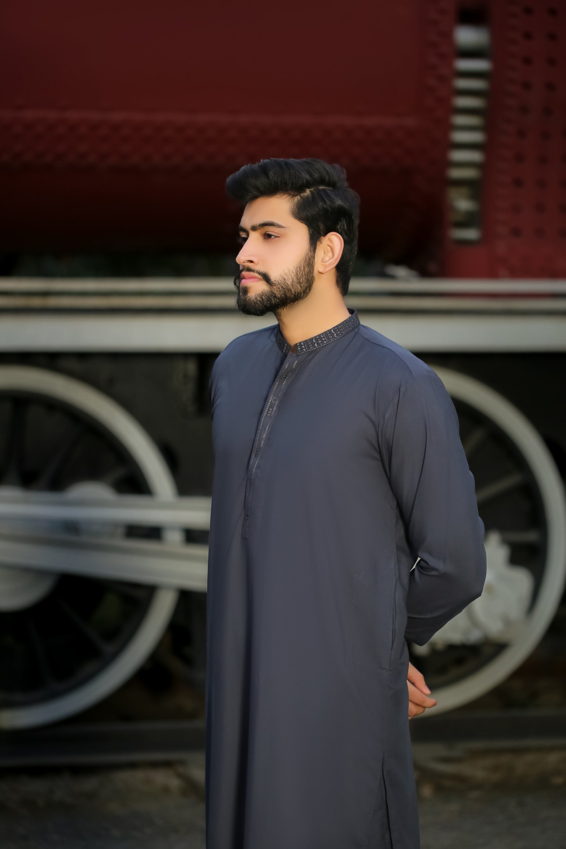 SKF25-001 Dark Navy Kameez Trouser - lamorado