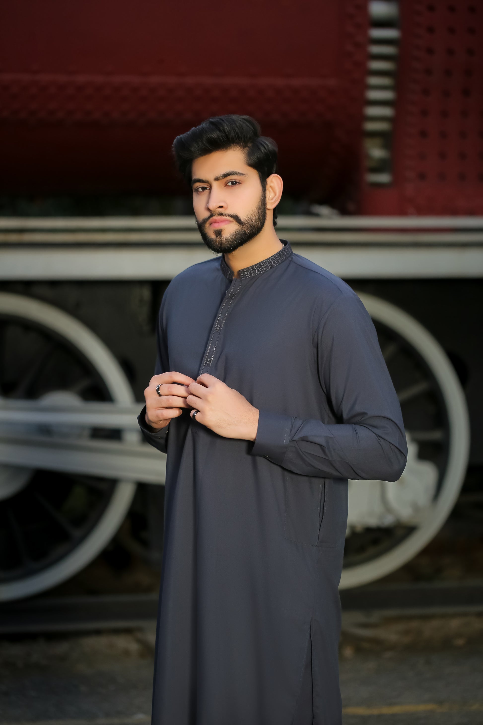 SKF25-001 Dark Navy Kameez Trouser - lamorado