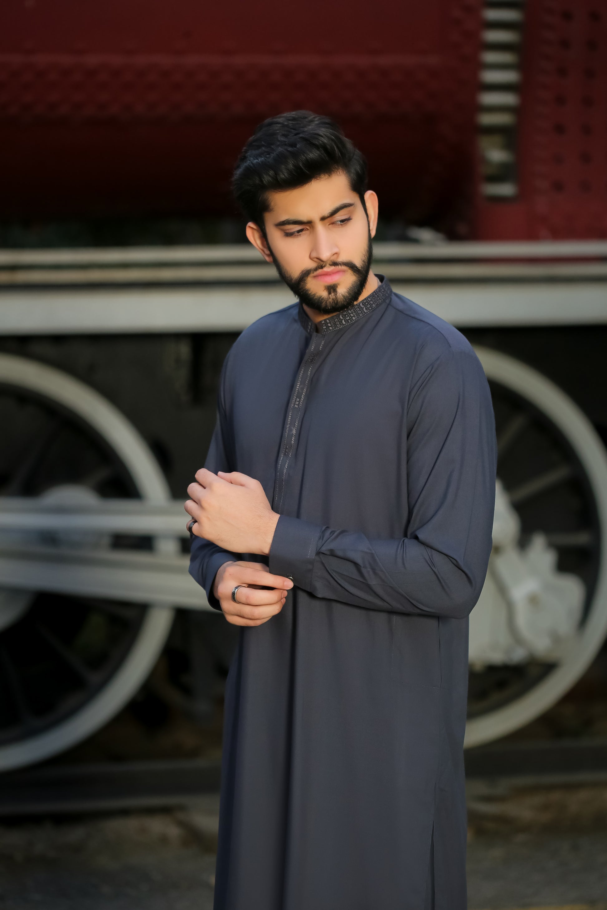 SKF25-001 Dark Navy Kameez Trouser - lamorado
