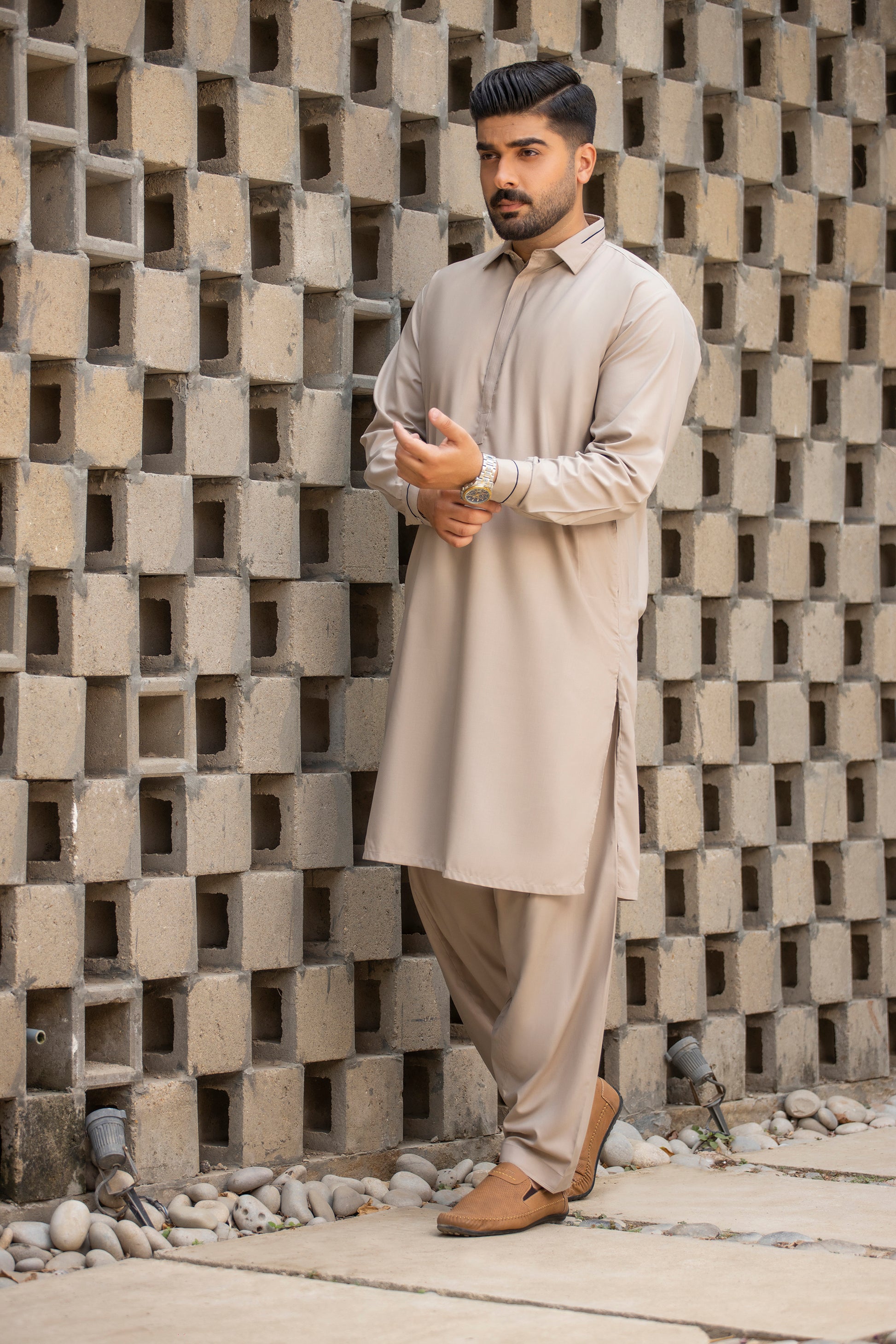 Latest Khaki Design Shalwar Kameez Pakistan
