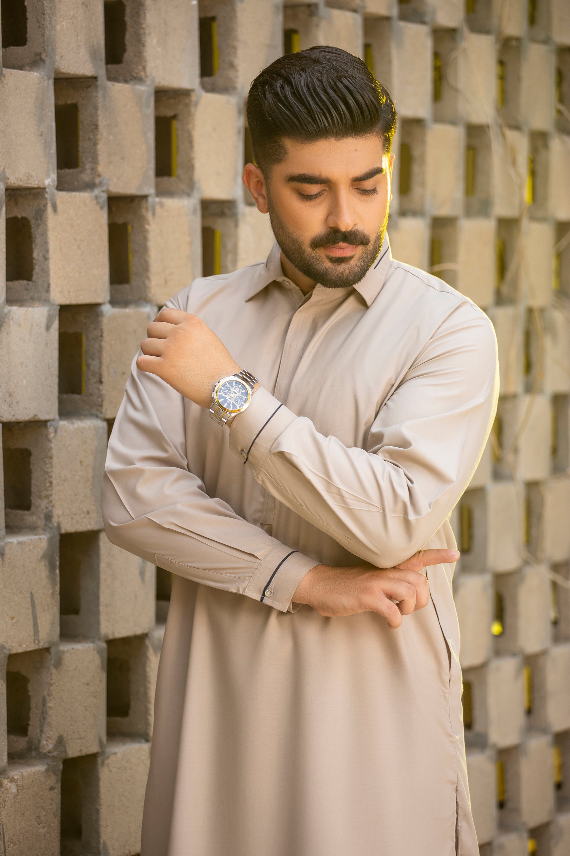 Latest Khaki Design Shalwar Kameez Pakistan