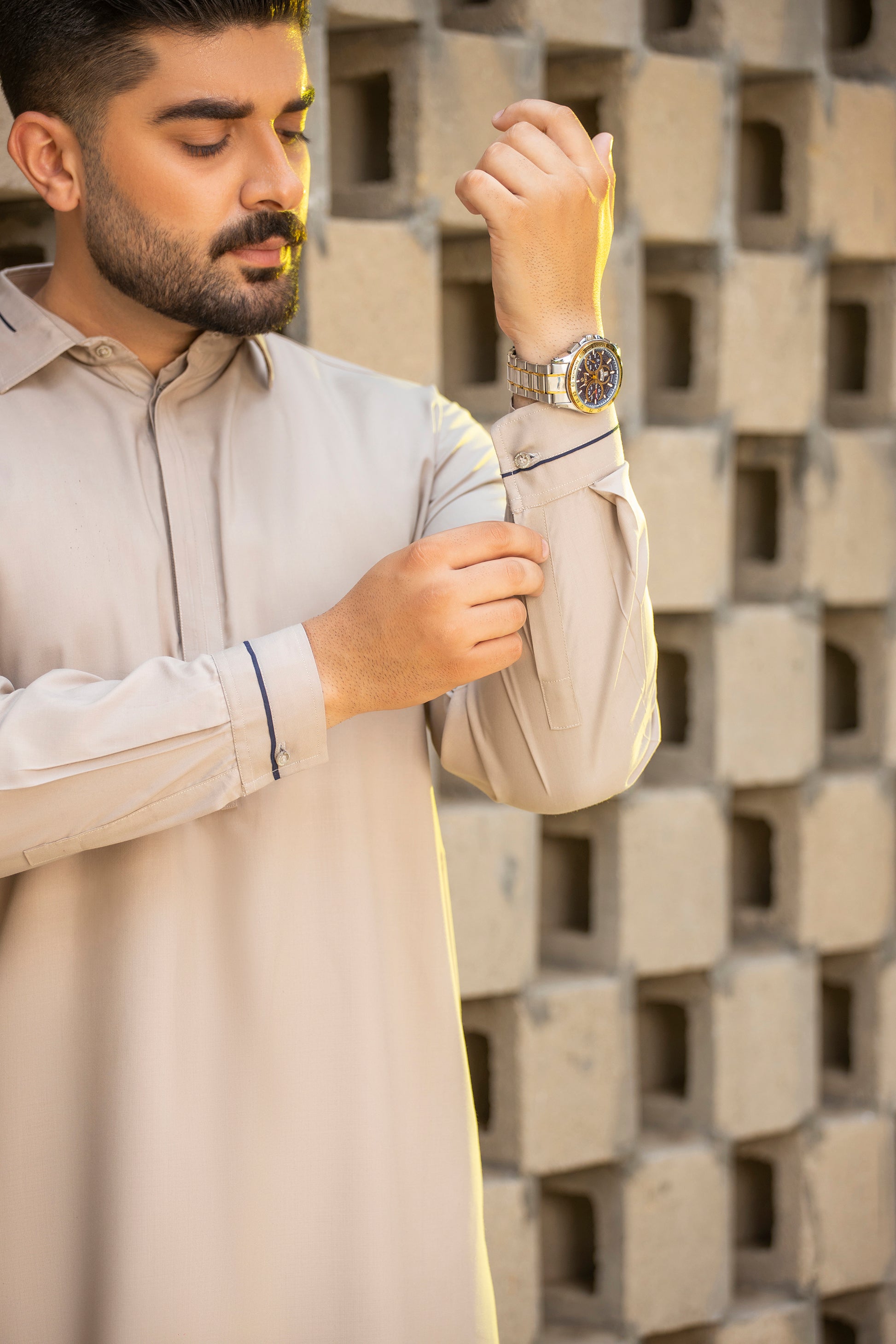 Latest Khaki Design Shalwar Kameez Pakistan