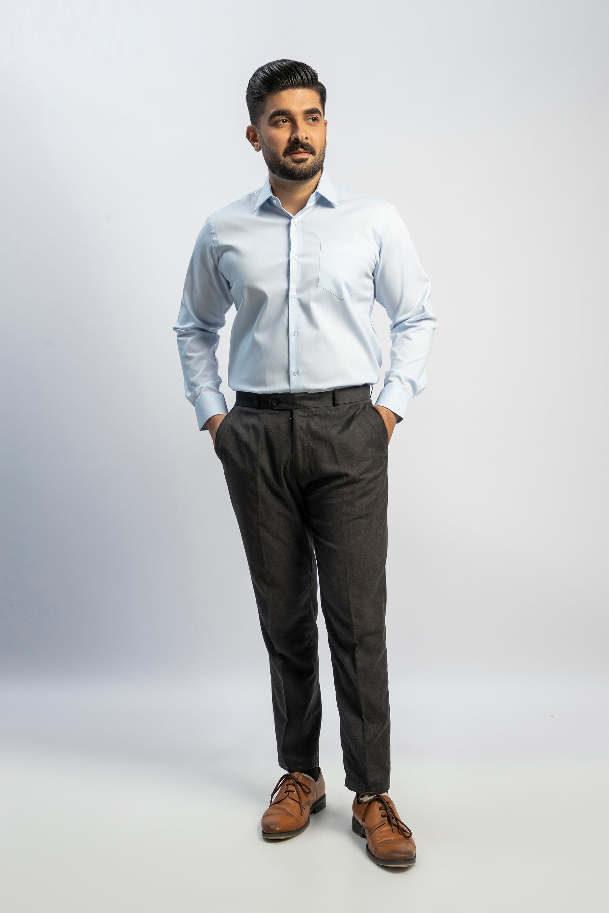 Latest Light Blue Formal Shirt Pure Cotton Regular Fit Pakistan