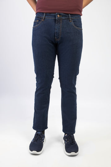 Latest Navy Blue Denim Jeans-Paint (Stretchable) Pakistan