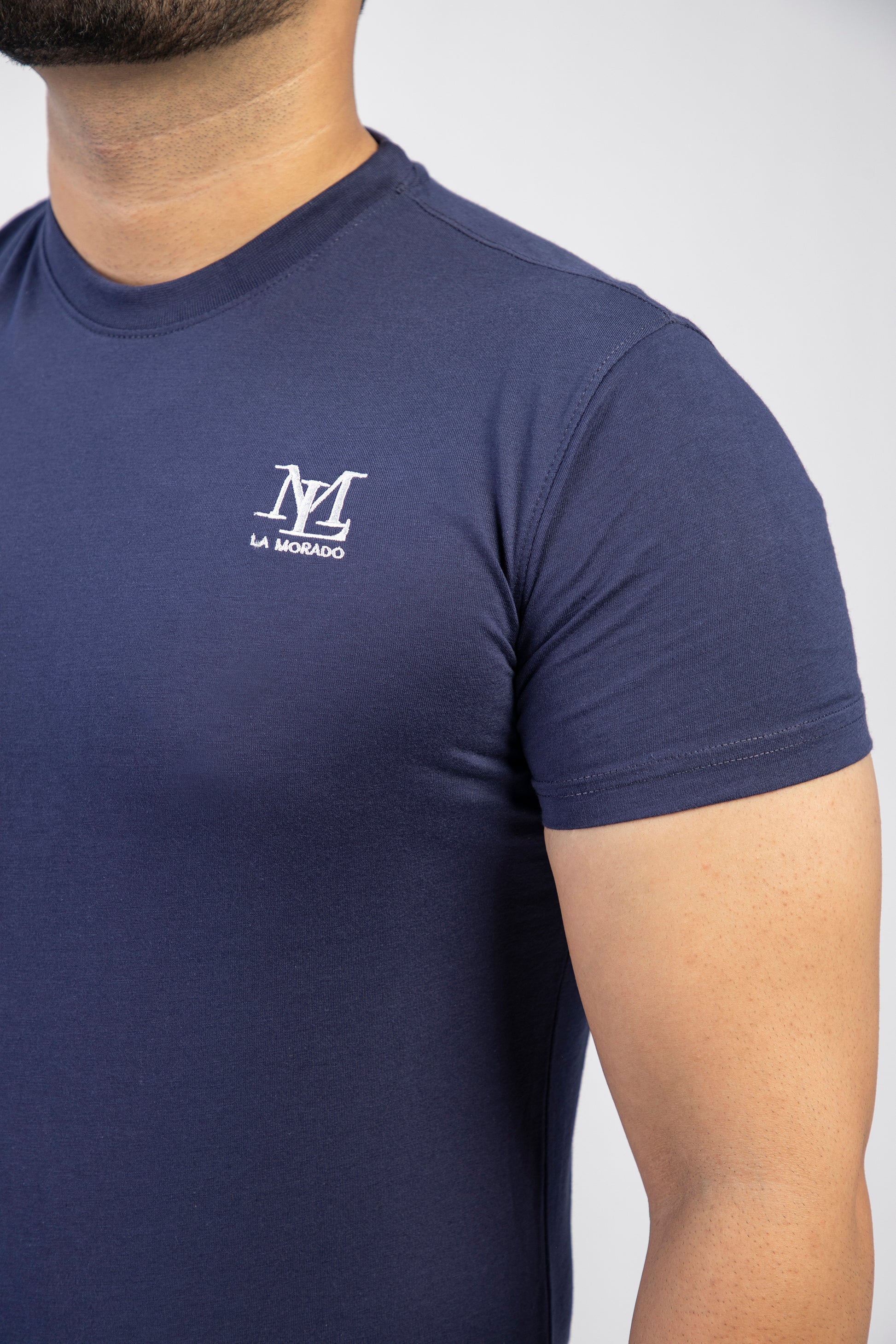 Latest Navy Blue Round Neck Plan t-shirt Pakistan