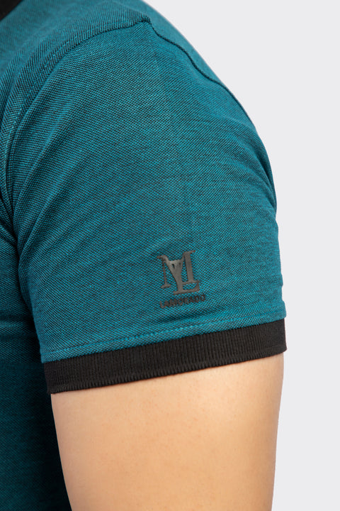 
Latest Teal Yarn Dyed Polo Shirt Pakistan