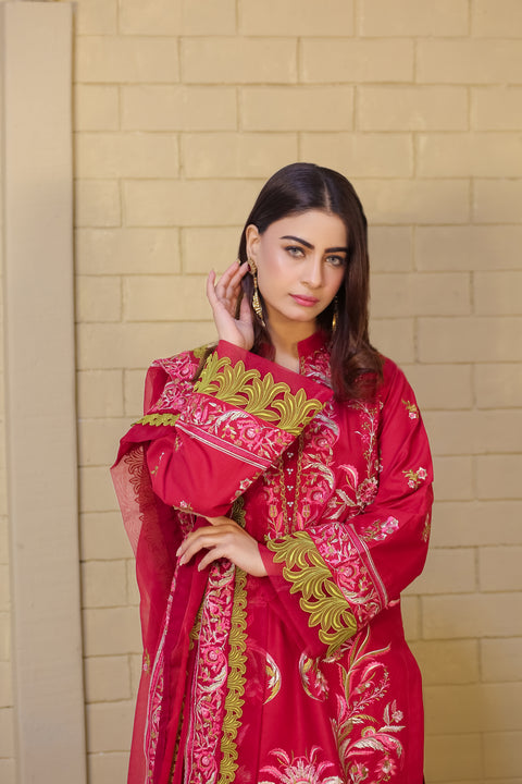 LWSU-25FE306 Embroidered Lawn