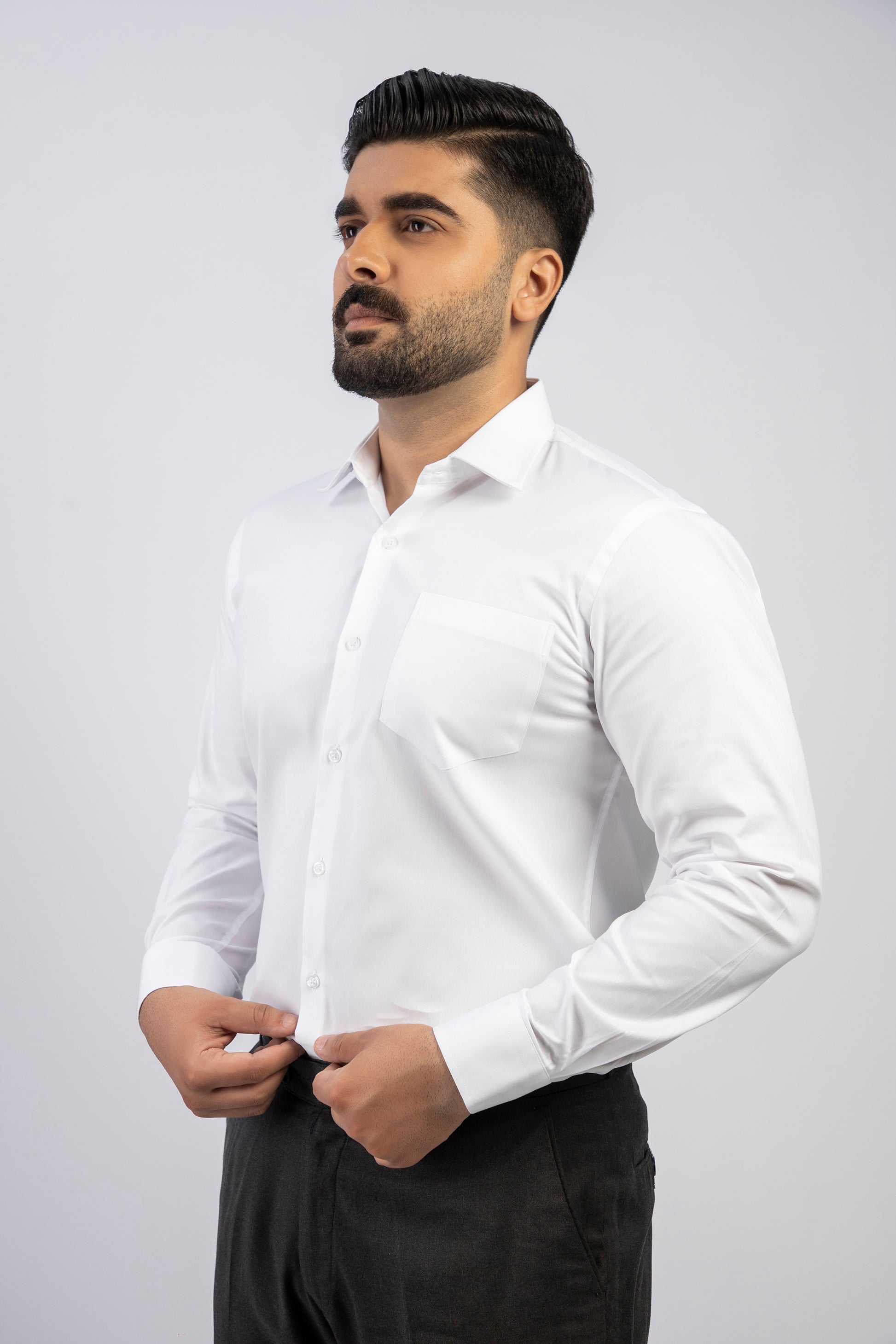 Latest White Formal Shirt Pure Cotton Regular Fit Pakistan