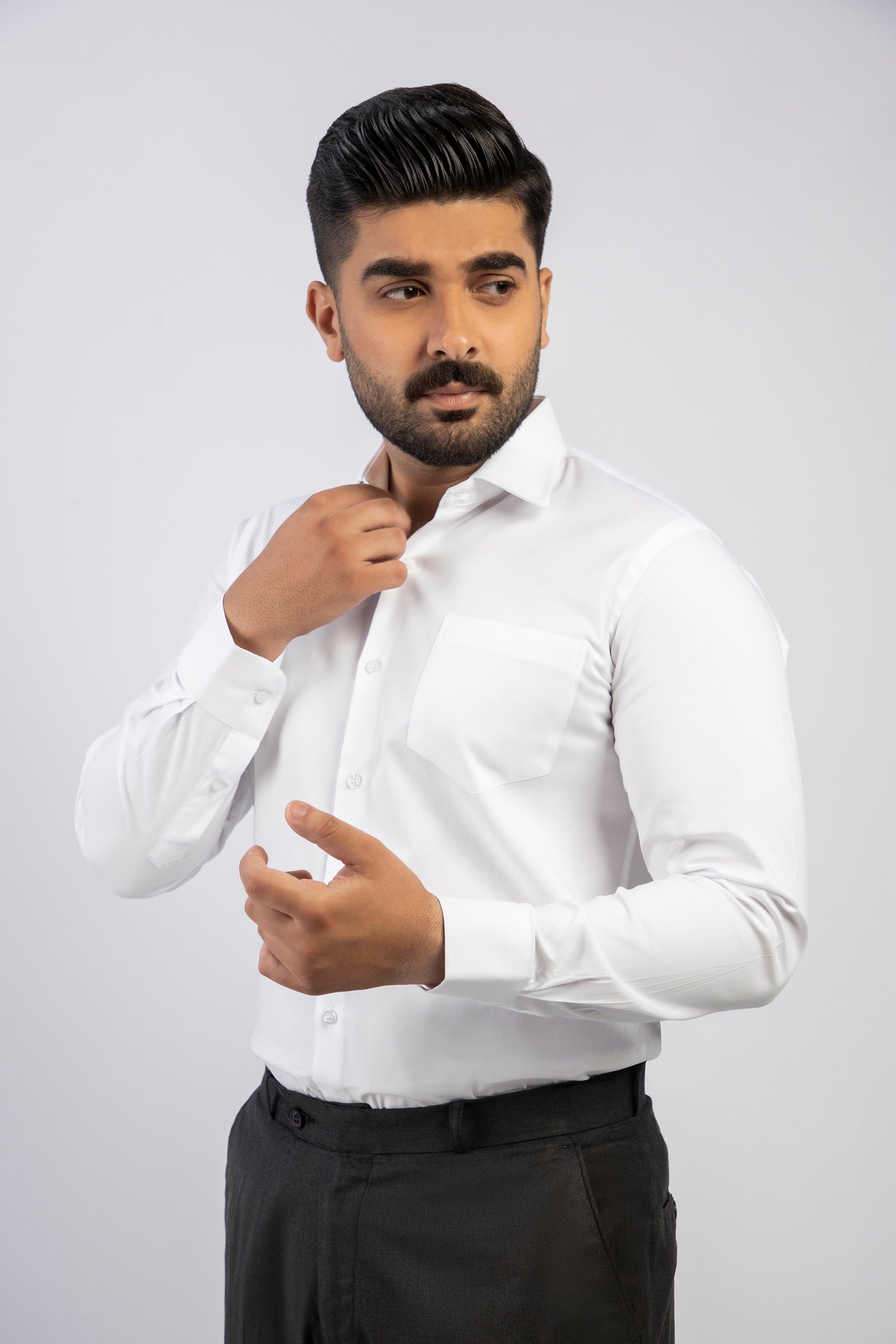 Latest White Formal Shirt Pure Cotton Regular Fit Pakistan