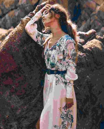 Floral Silk Maxi Gown