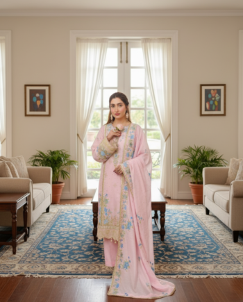 Saadia Ahmed LWSU-25FE308 Embroidered Cotton