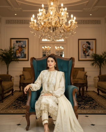 Saadia Ahmed LWSU-25FE302 Embroidered Banarsi