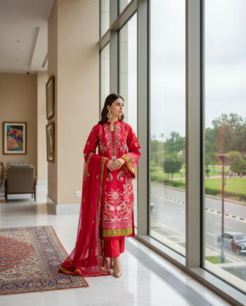 Saadia Ahmed LWSU-25FE306 Embroidered Lawn