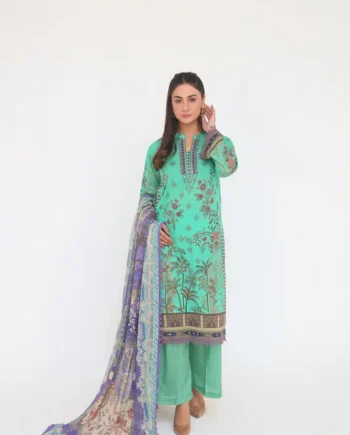 Saadia Ahmed LWSU-25P307 3-Pcs Printed Lawn