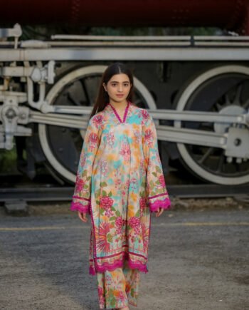 Saadia Ahmed LWSU-25P201 2-Pcs Printed Lawn