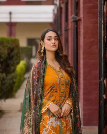 Saadia Ahmed LWSU-25P301 3-Pcs Printed Lawn