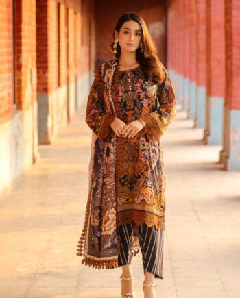 Saadia Ahmed LWSU-25P310 3-Pcs Printed Lawn