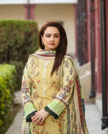 Saadia Ahmed LWSU-25P311 3-Pcs Printed Lawn