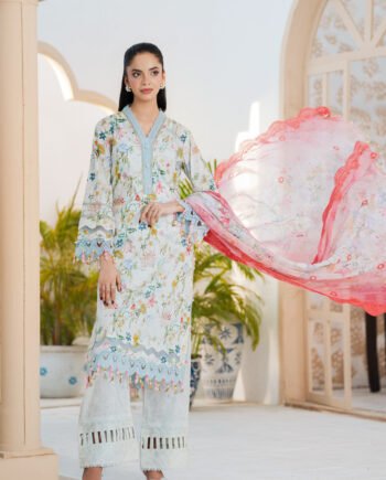 Saadia Ahmed SA26SP309 3pc Emb Lawn 26'