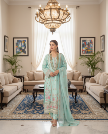 Saadia Ahmed LWSU-25FE304 Embroidered Cotton