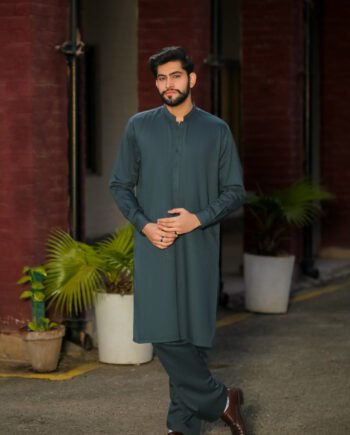 SKF25-007 Navy Slab Kameez Shalwar