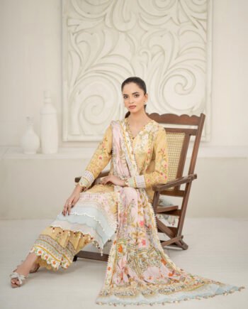 Saadia Ahmed SA26SP302 3pc Printed Lawn 26'